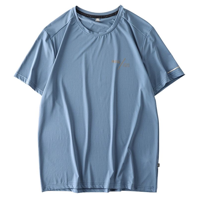Export T-Shirt Men's Short-Sleeved Summer Ice Silk Mesh Thin Quick-Drying Export Original Tail Order Men T-shirt Top
