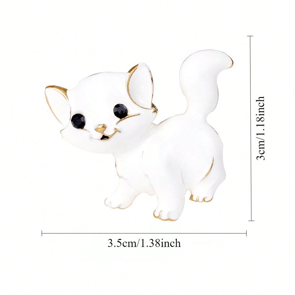 Fashion Cat Animal Brooch Men Women Coat Scarf Badge Accessories Popular Party Pin Buckle Gift