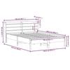 VidaXL Bed Frame with Headboard White 140x200 Cm Solid Pine Wood, Bed, Bedroom Furniture, Wooden Bed, Bed 3306889