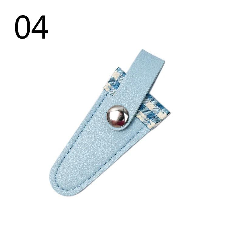 Colorful Vintage Embroidery Scissors Sheath Lattice Scissors Protective Cover Small Sharp Pointed Scissors Protection