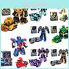 Robô Carro Transformador Mech Figura de Ação Brinquedo Desenho Animado Colecionável Com Montagem Quebra-Cabeça Material Plástico