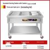 Stainless Steel Mobile Food Warming Table with Casters - Insulated Hot Dish Serving Cart