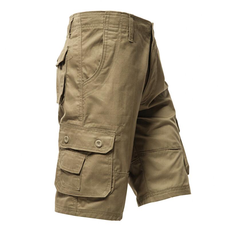 Men's Summer Multi-Pocket Cargo Bermuda Shorts - Casual, Lightweight Mid-Length