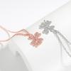 Pink Diamond Lucky Grass Pendant Collarbone Chain Female, Niche Design Wind Four-Leaf Clover Necklace
