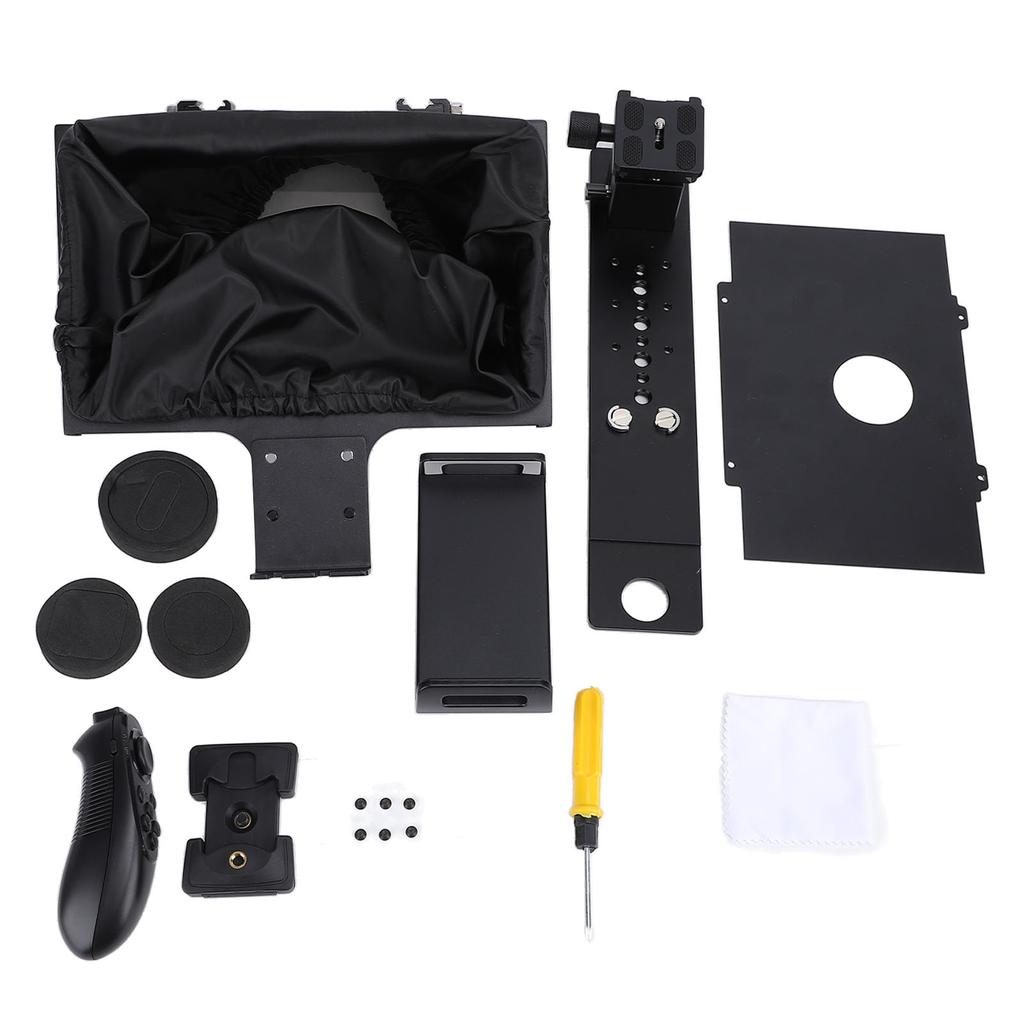 FEELWORLD TP13A 14 Inch Wide Angle Teleprompter Adjustable APP Remote Control Prompter for DSLR