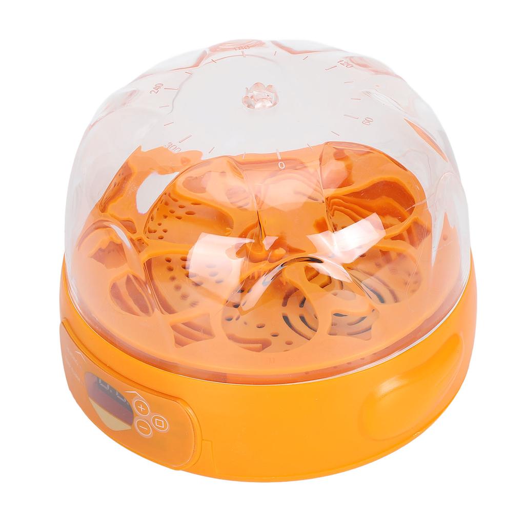 Incubator automat de ouă cu 6 ouă, Temperatură și umiditate, Afișaj LED, Zgomot redus, Răsucire automată a ouălor, Ou