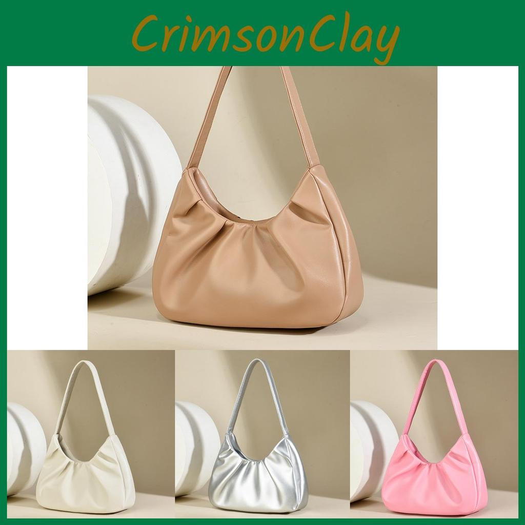 Stylish Pleated Highend Underarm Bag For Women Available In Multiple Colors Elegant