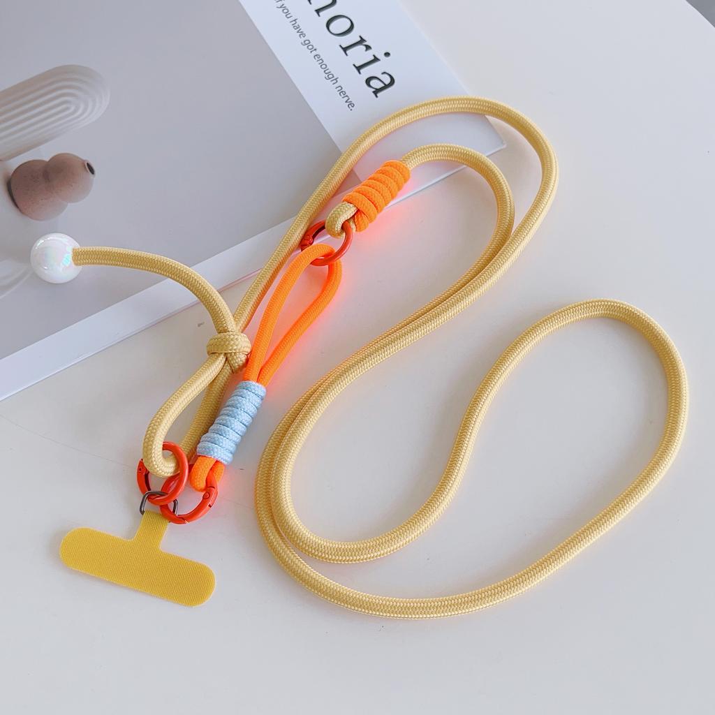 Two-In-One Multi-Functional Mobile Phone Universal Lanyard, Adjustable Crossbody Long Rope, Pearl Pendant, Finger Anti-Loss Rope