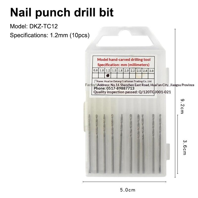 Nail Drill Pierce Bit For Jewelry Open Ring Nail Art Decorative Piercing Tungsten Steel Grinding Head Precise Hole Punching Tool
