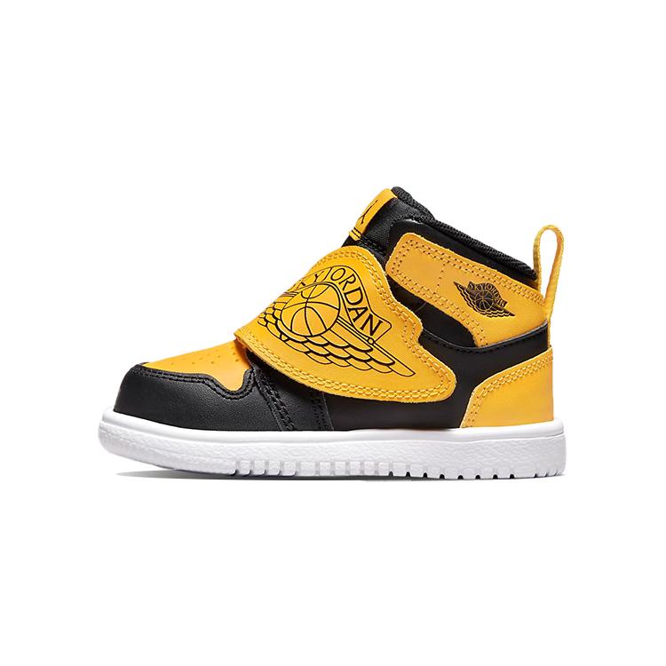 New Jordan Sky Jordan 1 Black White University Gold TD BQ7196-035