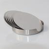 6Pcs/Set Heat-resistant Stainless Steel Coaster Durable Round Tea Cup Coaster Cup Mat Set  Hotel