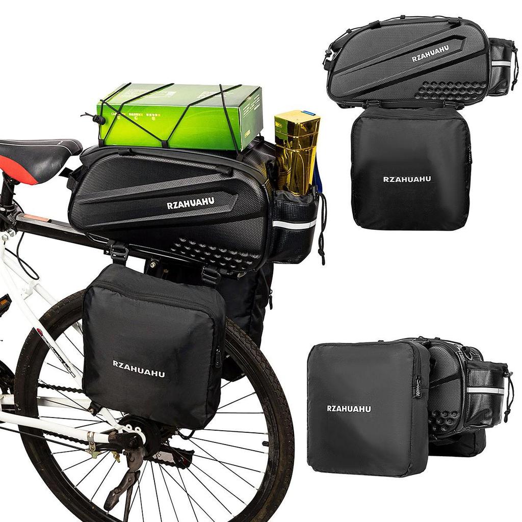 Mountain Bike Rear Rack Hard Shell Bag, 10L Pannier for Cycling