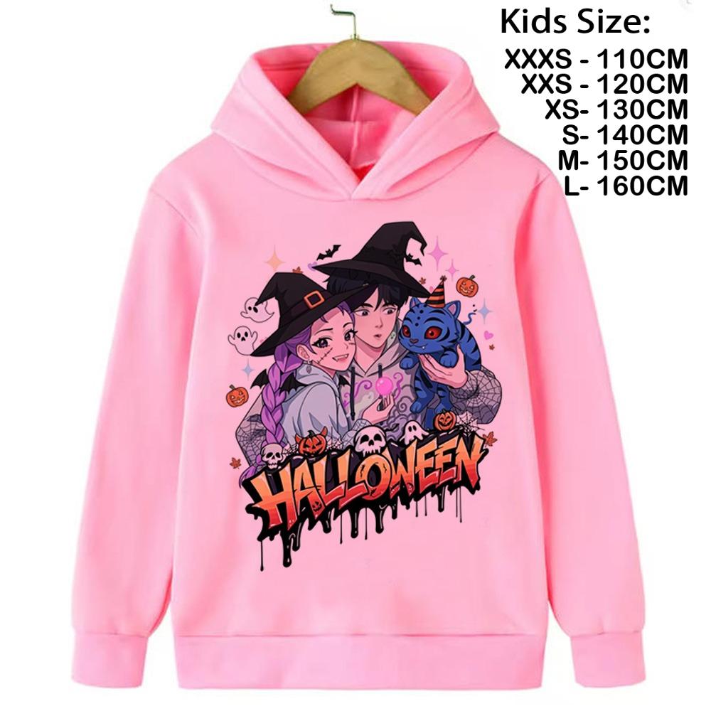 Kpop Demon Hunter Saja Boys Sweatshirt Autumn Winter Sport Hooded Fashion Casual Round Y2K Cosplay Clothing
