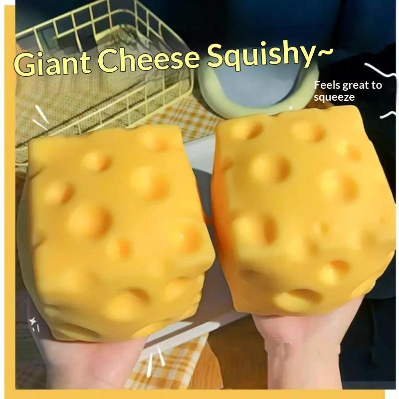 Dark Yellow Cheese Cube Stress Ball Slow Shapeable Squeeze Ball Rebound Sensory Fidget Toys For And Adults Relaxing Gifts