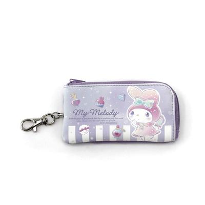 My Melody MY MELODY Key Pass Case with Reel, Kids' Key Case, Card Case, Girl's Dreamy Sun Art