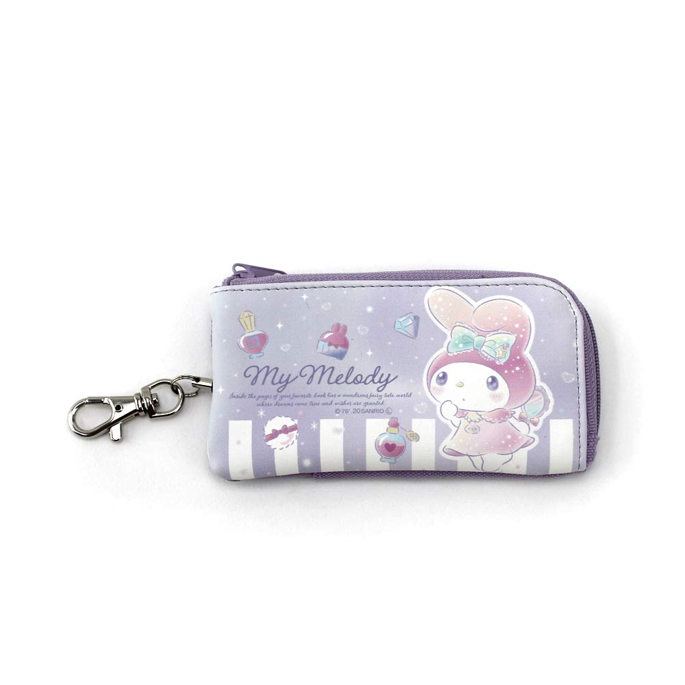 My Melody MY MELODY Key Pass Case with Reel, Kids  Key Case, Card Case, Girl s Dreamy Sun Art