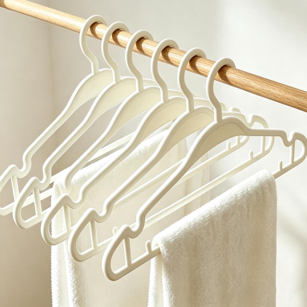 Non-Slip Black Plastic Clothes Hanger for Home Use - Durable and Thickened