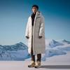 Anta Speed Warm Hot Technology Water-Resistant Duck Down Long Hooded Down Jacket Men outerwear Milled-Gray 952447910-2