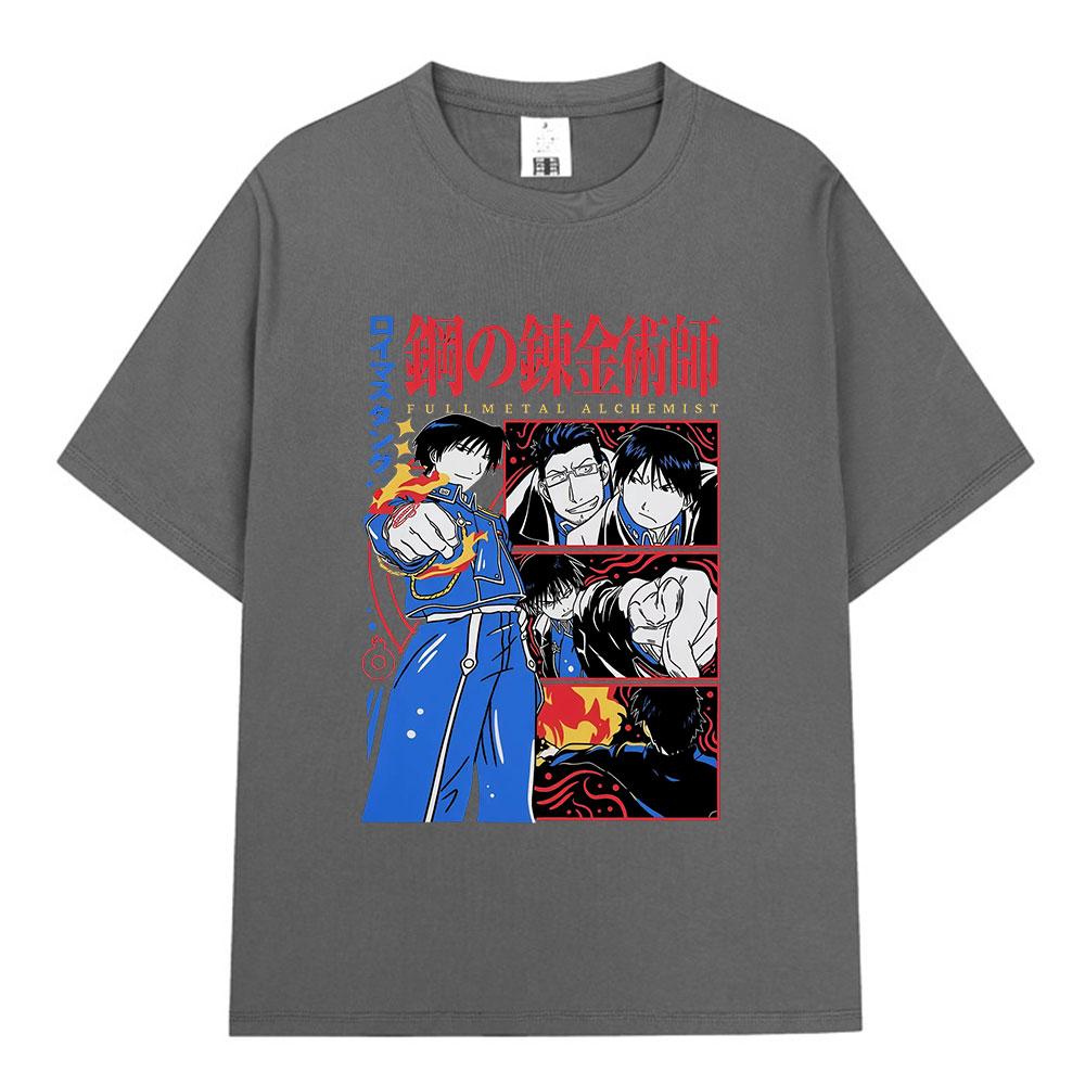 Anime Fullmetal Alchemist Edward Elric Alphonse Elric Graphic Tshirts Unisex Women Clothing Fashion Cotton Short Sleeve T Shirts