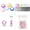 Pack of 100 Waterproof Loose Spacer Bead Acrylic Heart/Flower/Butterfly Shaped Beads Creative Jewelry Accessories