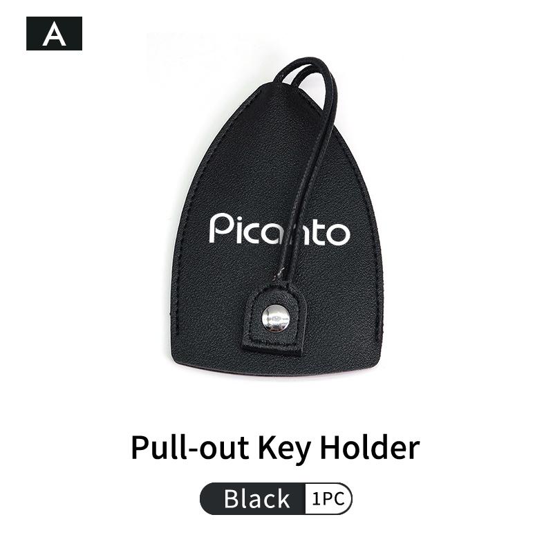 Car Keychain Case Zipper Carbon Fiber Key Protector Cover For KIA Picanto Stonic Venga Sorento Forte
