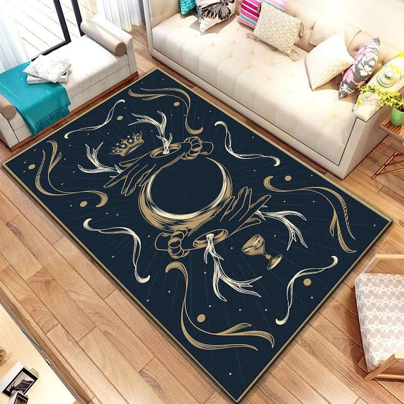 Scale of Justice Magic Astrology Esoteric Carpet for Living Room Rug Bedroom Kitchen Mats Anti-Slip Rugs Yoga Mat Decorative Rug