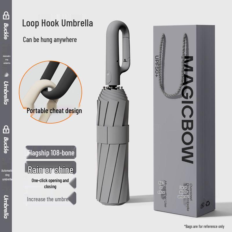 Dual-Use Sunscreen Umbrella: 144-Rib Folding Automatic Umbrella for Men and Women