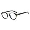 Men'S Women'S New Retro Round Hd Anti-Blue Light Normal Glasses Full Frame Classic Flat Glasses Fashion Decorative Glasses