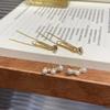Elegant French-Style Pearl Tassel Earrings: High-End Versatile Studs