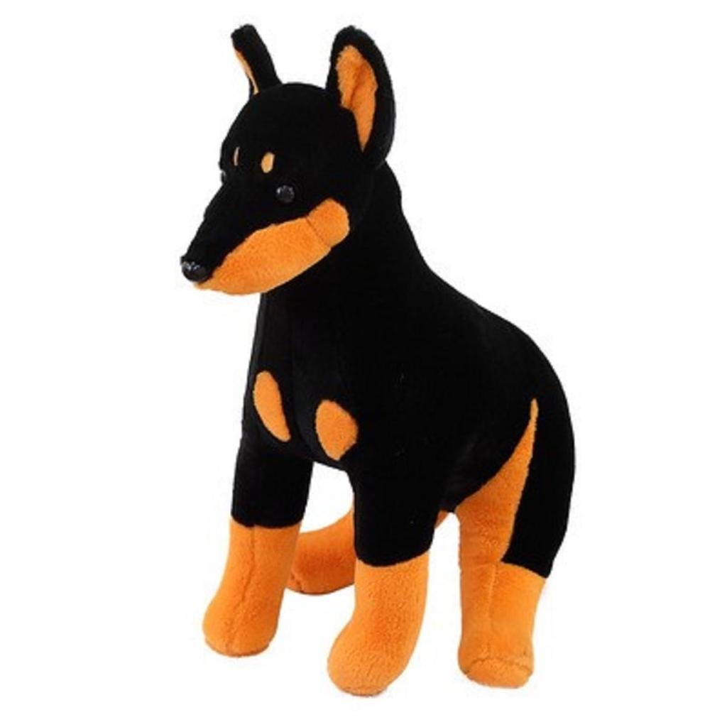 Doberman Plush Toy (40cm) - A fearless Doberman gift for birthdays, celebrations, children, and friends.