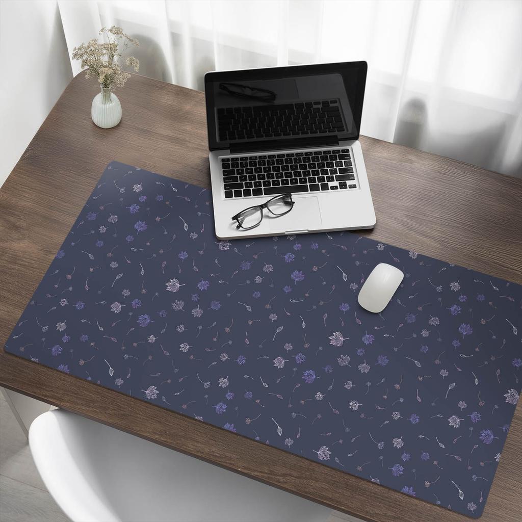 Protective Tabletop Mat with Fashionable Floral Night Pattern 120X60 Cm