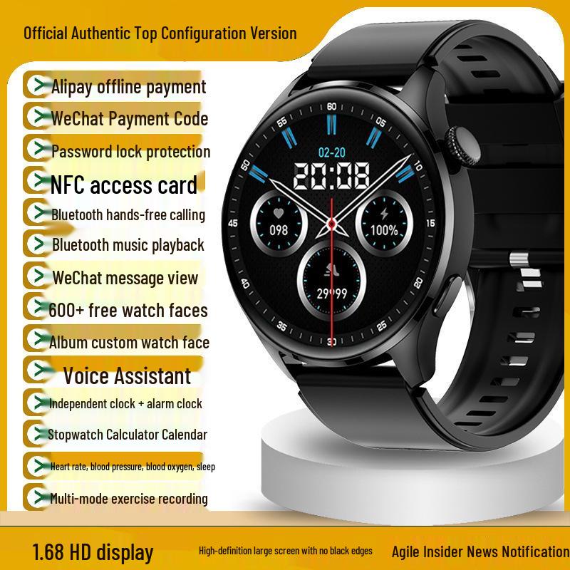 2025 Huqiangbei GT4 Smartwatch with Health Monitoring & Bluetooth Calling