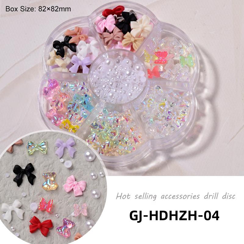 

Arte Clavo 3D Love Bear Butterfly Candy Flower Diamond Pearl Mixed Set Wheel Nail Art Accessories DIY Nail Design Decorations