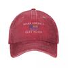 Make America Gay Again Czapka z daszkiem kapelusz derby Czapka wędkarska Kapelusz przeciwsłoneczny Kapelusz jeździecki Damska Unisex