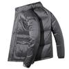 Dicke Winter-Daunenjacke für Herren, lässige, lockere Übergröße, warmweiße Entendaunen-Stehkragenjacke für Herren