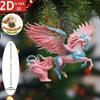 Horse Pendant 2D Acrylic Realistic Horse Decoration Christmas Ornament with Hanging Loop Equestrian Lovers Holiday Decor