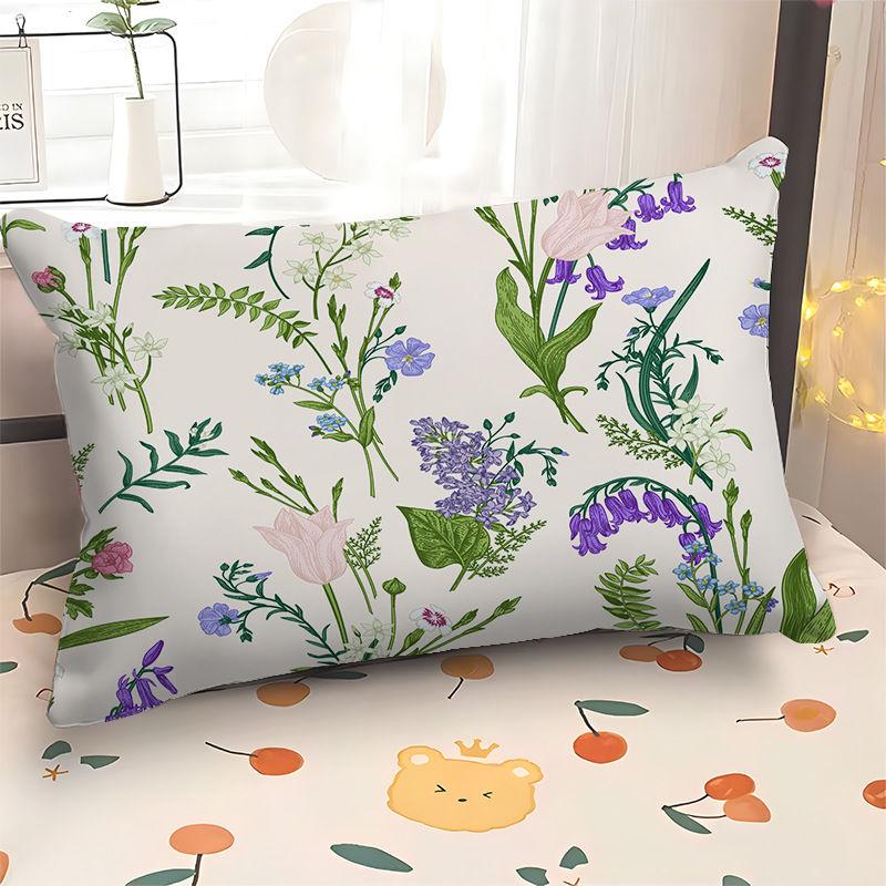 European Plant & Flower Pillowcase with Nordic Geometric Design Rectangular Sofa Cover Customizable
