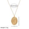 December Birth Flower Oval Necklace with Engravable Pendant and Photo Album Clavicle Chain
