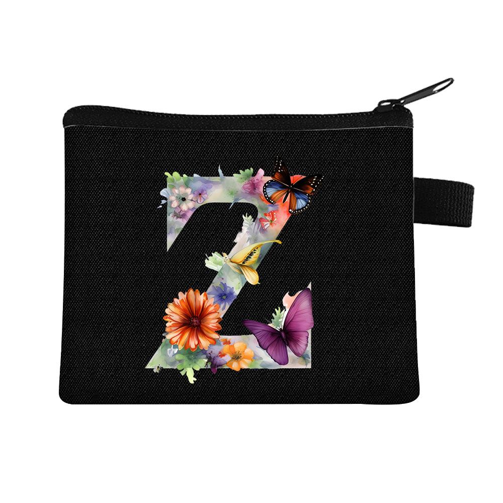 Letter Printed Children'S Change Bag Student Polyester Card Bag Simple Coin Storage Bag Portable Card Bag