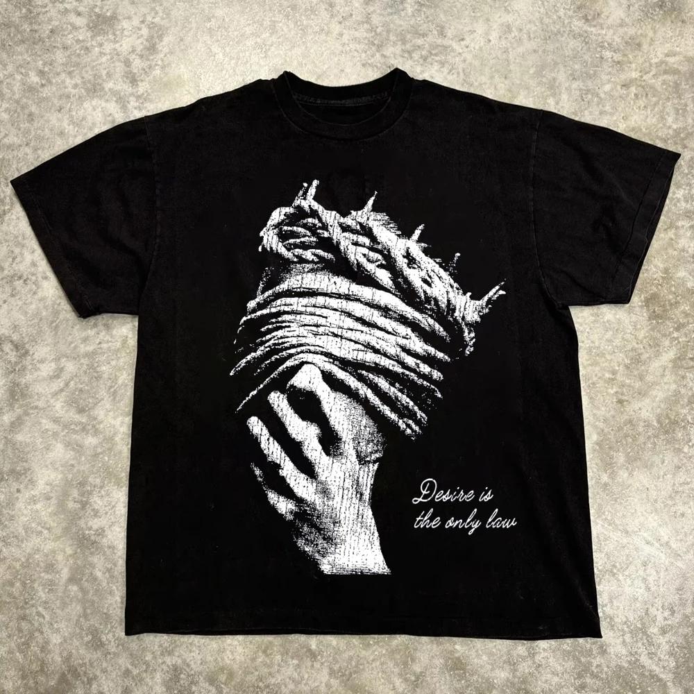 Retro Street Alphabet Print Oversized T-shirt Men and Women Y2k Harajuku Fashion Couple Casual Loose T-shirt Top