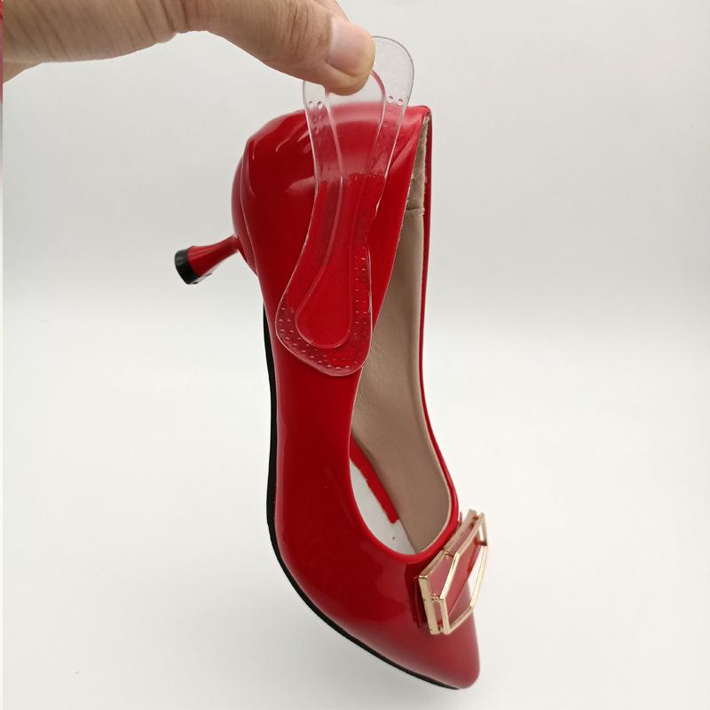 Double-Layer Silicone Heel Grips - Transparent Invisible Insoles for High Heels