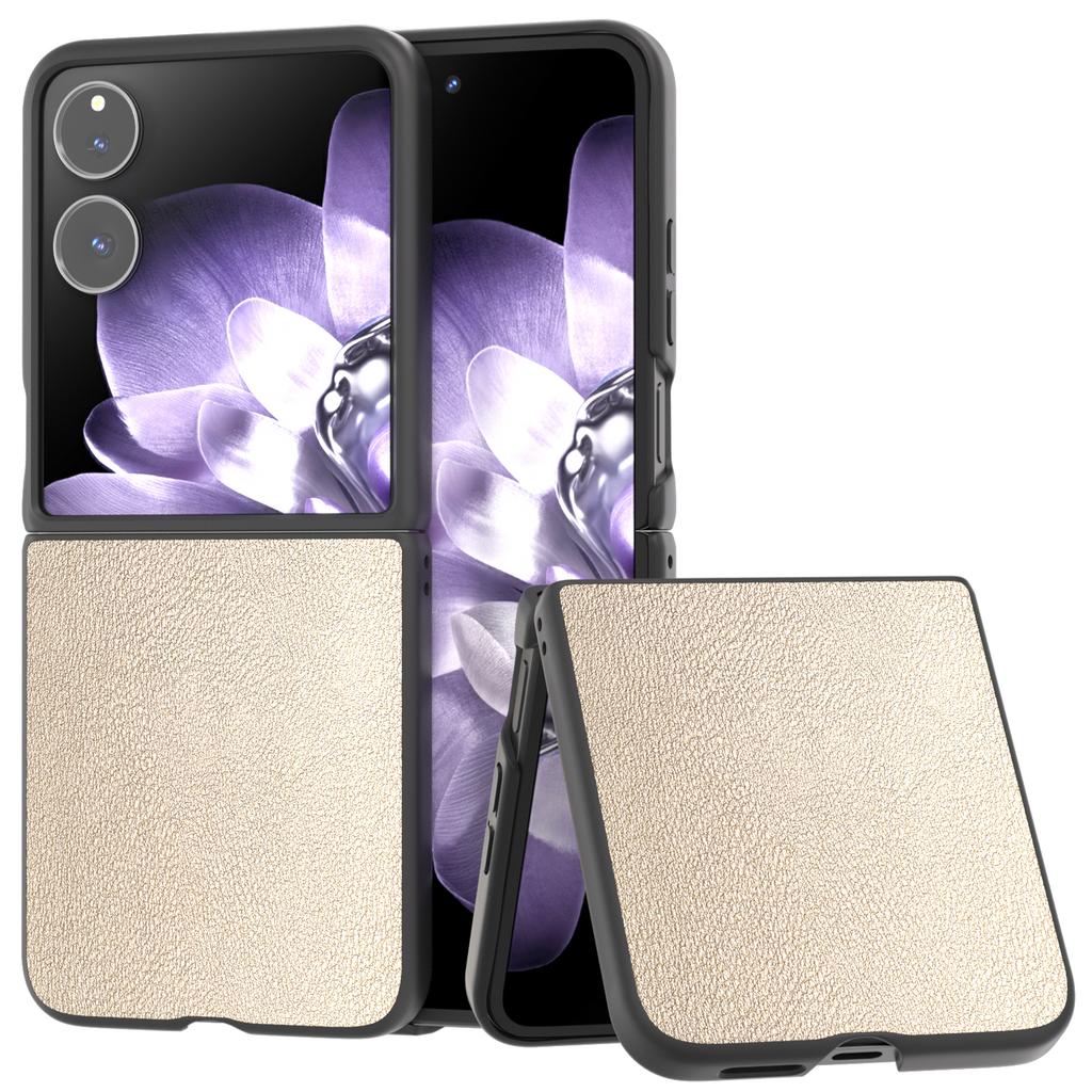 For Xiaomi Mix Flip 5G Case Anti-scratch PU Leather Coated PC Phone Cover