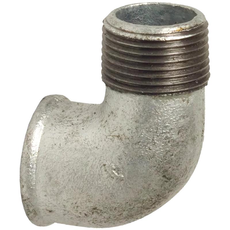 Galvanized cast iron elbow 90 degrees 1 x 3/4 inch