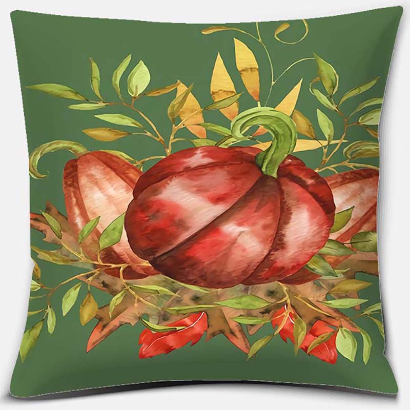 Pumpkin Halloween Thanksgiving Printing Series Pattern Pillowcase Square Pillowcase Home Office Decoration Pillowcase