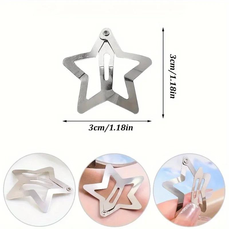 5PCS Starlight Golden Five-pointed Star Mini Star Small Hairpin Modern Style Sweet Style Bangs Styling Accessories Small Clip