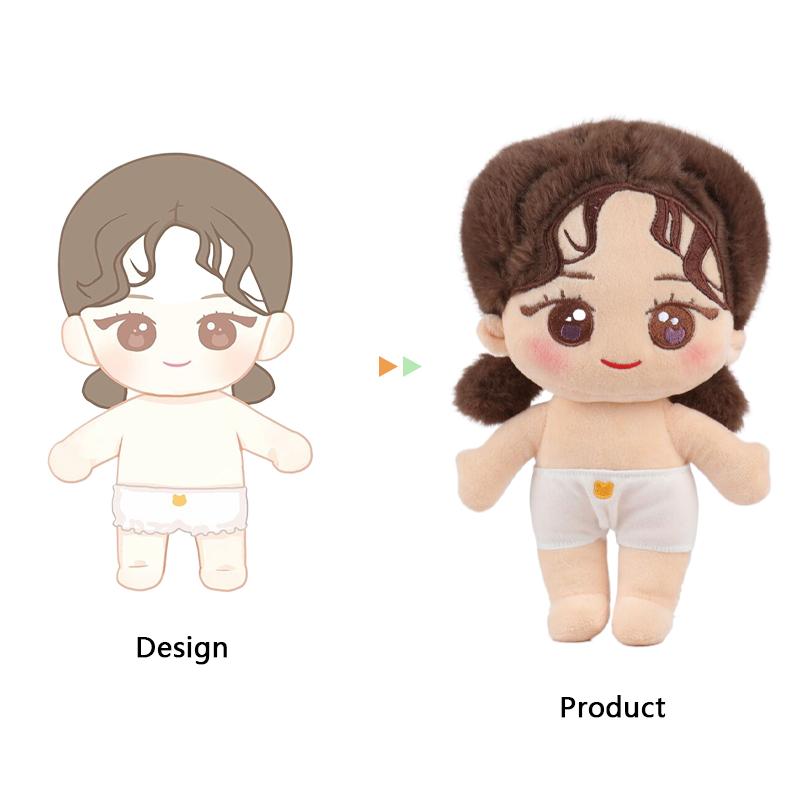 Custom 20Cm Kpop Plush Star Doll Cute Cotton Custom Clothes Dolls Birthday Party Plush Toys From Carton Pictures