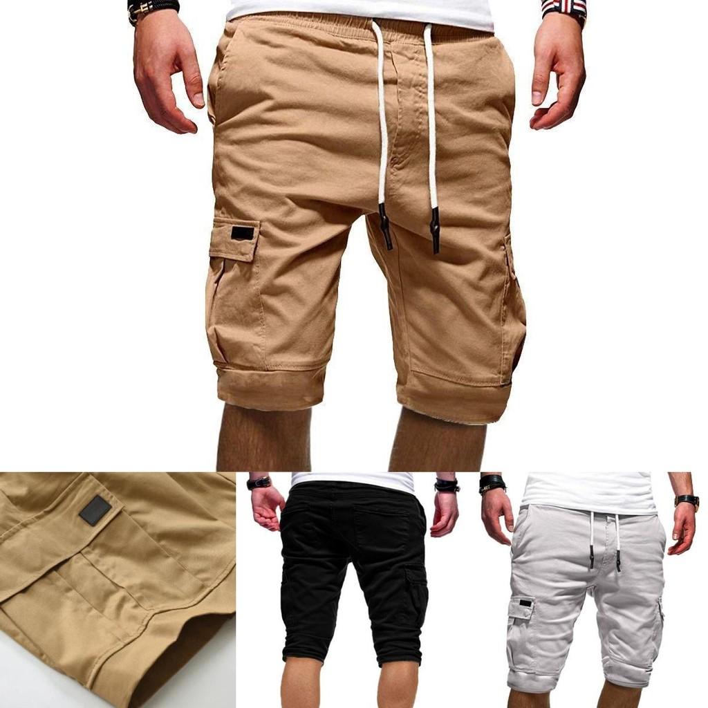 Pohodlné pánské cargo kraťasy Letní ležérní Jogger Sport Armádní bojové kalhoty