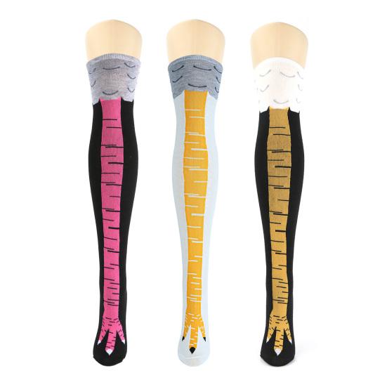 Vtipné ponožky kuřecí nohy pro muže ženy Novinka ponožky kuřecí nohy Podkolenky Trubkové ponožky Dárky pro dospělé