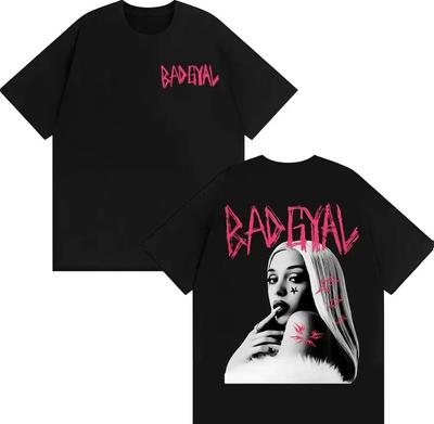 2026 Singer Bad Gyal Camiseta con Estampado Gráfico de Álbum Ropa para Hombre y Mujer Moda Hip Hop Retro Camisetas Camisetas de Algodón Streetwear