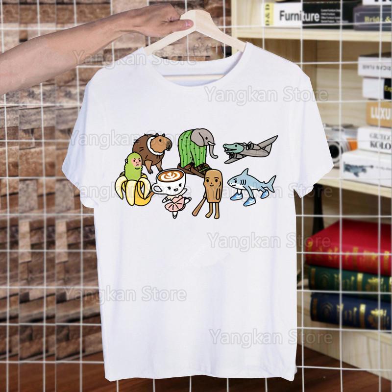 

Итальянский Мозговой гниль Капучино Балерина Тралалеро Шимпанзини Унисекс Винтажная Мужская Футболка с Коротким Рукавом Подарок Женский Топ Футболка 2XL